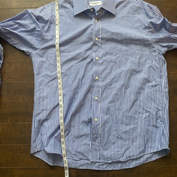 Yves Saint Laurent Blue and white striped dress shirt - Picture 3 of 11